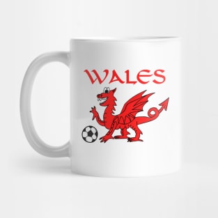 Welsh Dragon Football Soccer Funny Mug